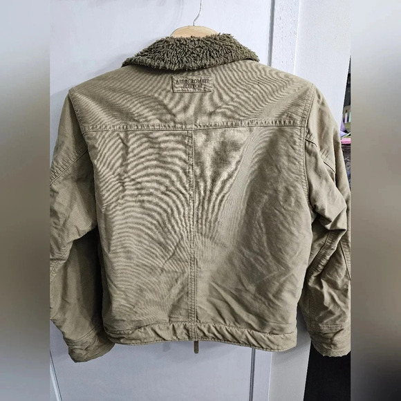 Vintage Abercrombie & Fitch Adirondack Jacket Men XL Fur Lined‎ Beige Heavy Coat - Picture 7 of 11